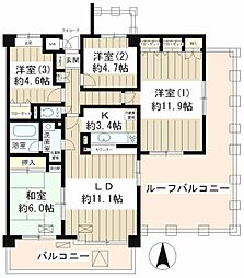 フィオーレ 4LDKの間取図画像