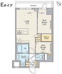 クレストコート江古田 2LDKの間取図画像