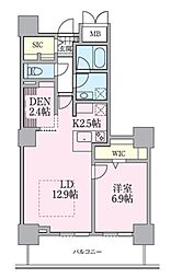 ロイヤルパークスタワー南千住 1SLDKの間取図画像