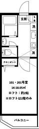 TerraceForesta 1Kの間取図画像
