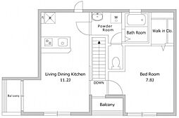 セラフィム 2階1LDKの間取り
