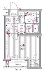 ガーラ・グランディ小竹向原 1Kの間取図画像