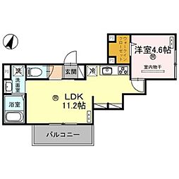 阪急神戸本線 王子公園駅 徒歩12分の賃貸アパート 2階1LDKの間取り