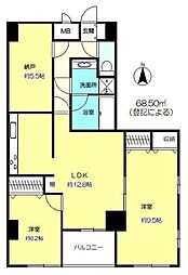 マートルコート調布 5階3LDKの間取り