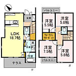 宝塚市雲雀丘２丁目 2階建 築5年のイメージ