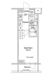 プラウドフラット代々木八幡 5階1Kの間取り