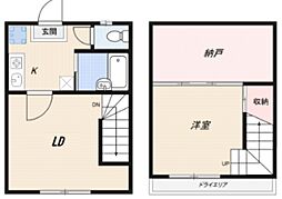 stage 四ツ谷 1階1LDKの間取り