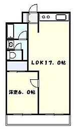 川野レジデンス 1LDKの間取図画像