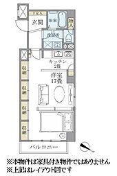 シティハイツ根津 3階1Kの間取り