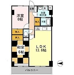 フリーダム光が丘2 2LDKの間取図画像
