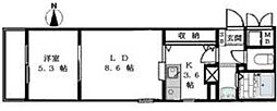 リタ1st. 1LDKの間取図画像