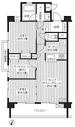 ブランネージュ多摩川 3LDKの間取図画像