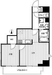 パレスシンシア江東橋 13階1LDKの間取り
