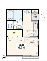 シトラス2 1Kの間取図画像