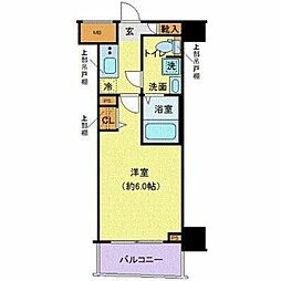 クレヴィスタ北綾瀬 3階1Kの間取り