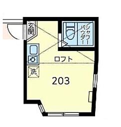 ユナイト丸山ポールモーリア ワンルームの間取図画像