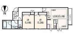 (仮称)東中野3丁目メゾン 2LDKの間取図画像