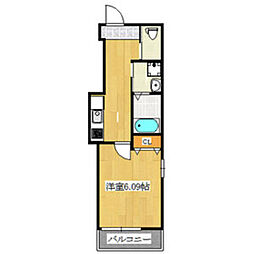Osaka Metro長堀鶴見緑地線 蒲生四丁目駅 徒歩8分の賃貸アパート 3階1Kの間取り