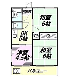 ReDEAL子安町 2階3DKの間取り