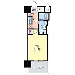 JR大阪環状線 京橋駅 徒歩10分の賃貸マンション 7階1Kの間取り