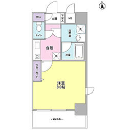 セレーノ品川 1Kの間取図画像