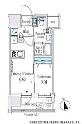 J.GRAN Court 浅草 7階1DKの間取り