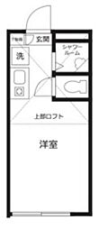ファイルヒェン平井 1階ワンルームの間取り