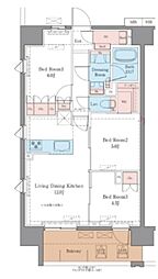 LUXENA船堀 6階3LDKの間取り