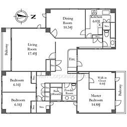 ＩＣＡレジデンス 3階3LDKの間取り