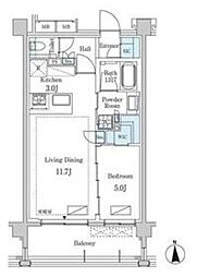 グランドゥールプレミアム代々木大山 3階1LDKの間取り