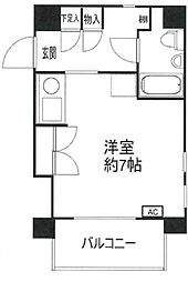 アンディーラニ笹塚 2階ワンルームの間取り