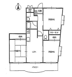 ハレクラニ2 3LDKの間取図画像