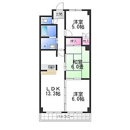 ヴィラデルソル 3LDKの間取図画像