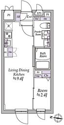 アトリオフラッツ高円寺ノース 4階1DKの間取り
