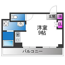レガーレ長居公園 ワンルームの間取図画像