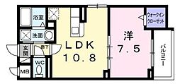 CREVANCE荒川 1LDKの間取図画像