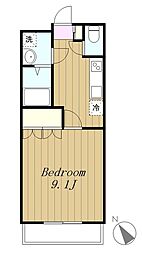 JR横浜線 淵野辺駅 バス9分 上宿下車 徒歩2分の賃貸マンション 1階1Kの間取り