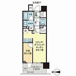 リビオレゾン北綾瀬 1LDKの間取図画像