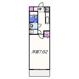 ル・ソワール金岡 1Kの間取図画像