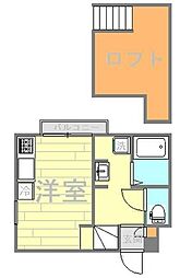 クレア堀崎町 ワンルームの間取図画像