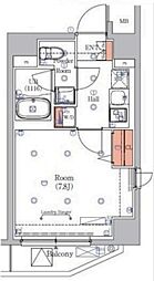 EsTRUTH Plus OSHIAGE 5階1Kの間取り