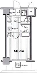 グランド・ガーラ五反田 8階1Kの間取り