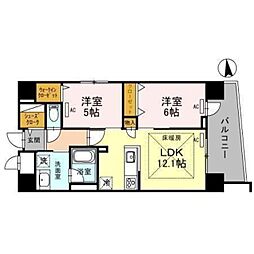 IBCレジデンスウェスト 2LDKの間取図画像