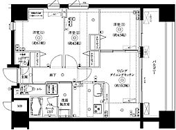 フェニックスヨコハマスクエア 3LDKの間取図画像
