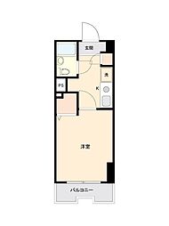 ジョイフル蒲田弐番館 ワンルームの間取図画像