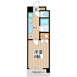 モンシェール吾妻橋 1Kの間取図画像
