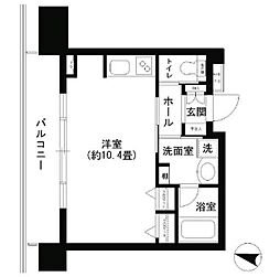 クリオ文京小石川 ワンルームの間取図画像