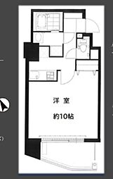 レジーナエビス 1Kの間取図画像