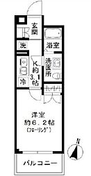 Ｎｓｔａｇｅ 草加新田 2階1Kの間取り