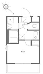 BlossomTerrace滝野川 1Kの間取図画像